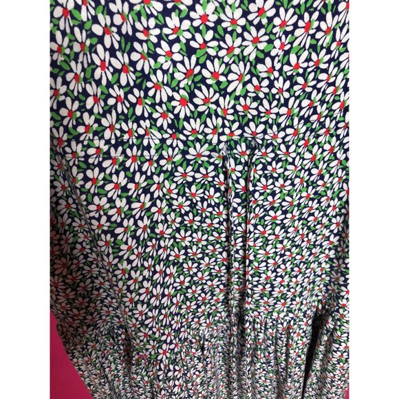 1970s DVF DIANE von FÜRSTENBERG Floral Print. Blue, Green, and Orange. Sleeveles - Picture 5 of 10